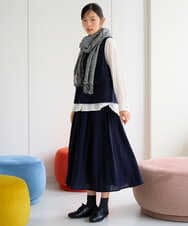 NHBAH46230 GIANNI LO GIUDICE(小さいサイズ)(メゾン ドゥ サンク) ウールリファインガーゼベスト ネイビー
