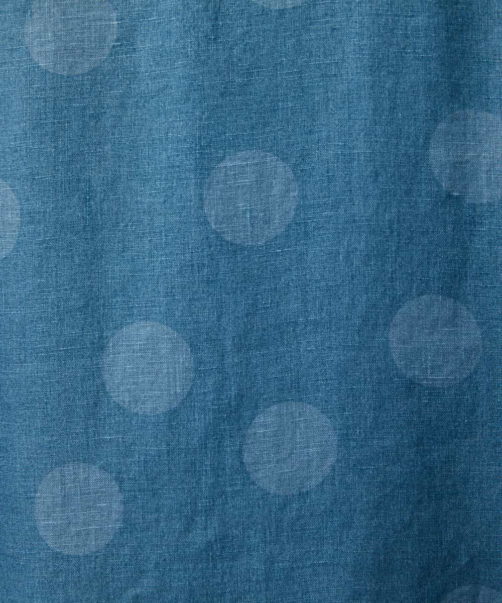 NHBHD06360 GIANNI LO GIUDICE(小さいサイズ)(メゾン ドゥ サンク) リネンドットブラウス ブルー