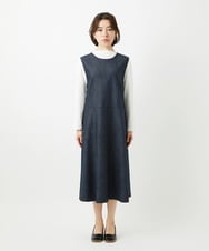 NHEGF85360 GIANNI LO GIUDICE(小さいサイズ)(メゾン ドゥ サンク) [セットアップ対応]デニムライクジャンパースカート ネイビー