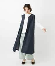 NHEGF85360 GIANNI LO GIUDICE(小さいサイズ)(メゾン ドゥ サンク) [セットアップ対応]デニムライクジャンパースカート ネイビー