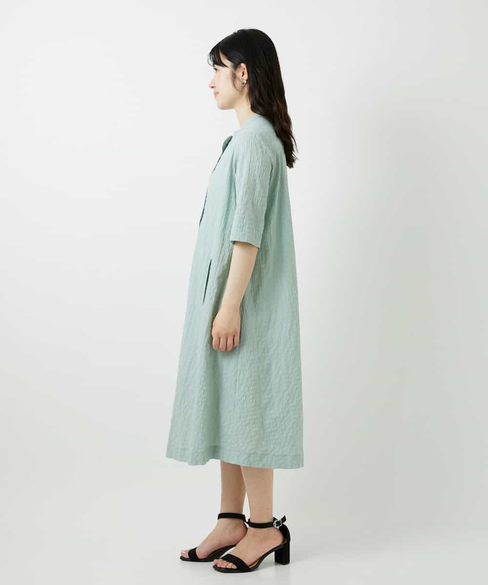 NHEGF96360 GIANNI LO GIUDICE(小さいサイズ)(メゾン ドゥ サンク) サッカーチェックシャツワンピース ライトブルー