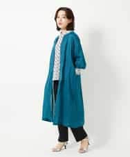 NHEHE60330 GIANNI LO GIUDICE(小さいサイズ)(メゾン ドゥ サンク) 麻シャンブレープリントワンピース イエローベージュ