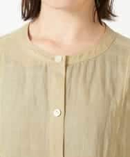 NHEHE60330 GIANNI LO GIUDICE(小さいサイズ)(メゾン ドゥ サンク) 麻シャンブレープリントワンピース イエローベージュ