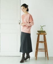 NHFAE11330 GIANNI LO GIUDICE(小さいサイズ)(メゾン ドゥ サンク) インターシャイタリアジャガードニット ネイビー