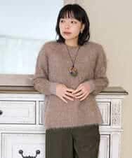 NHFAH36330 GIANNI LO GIUDICE(小さいサイズ)(メゾン ドゥ サンク) アルパカファーニット ベージュ