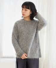 NHFAH36330 GIANNI LO GIUDICE(小さいサイズ)(メゾン ドゥ サンク) アルパカファーニット グレー