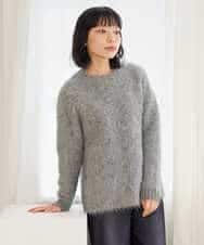 NHFAH36330 GIANNI LO GIUDICE(小さいサイズ)(メゾン ドゥ サンク) アルパカファーニット グレー