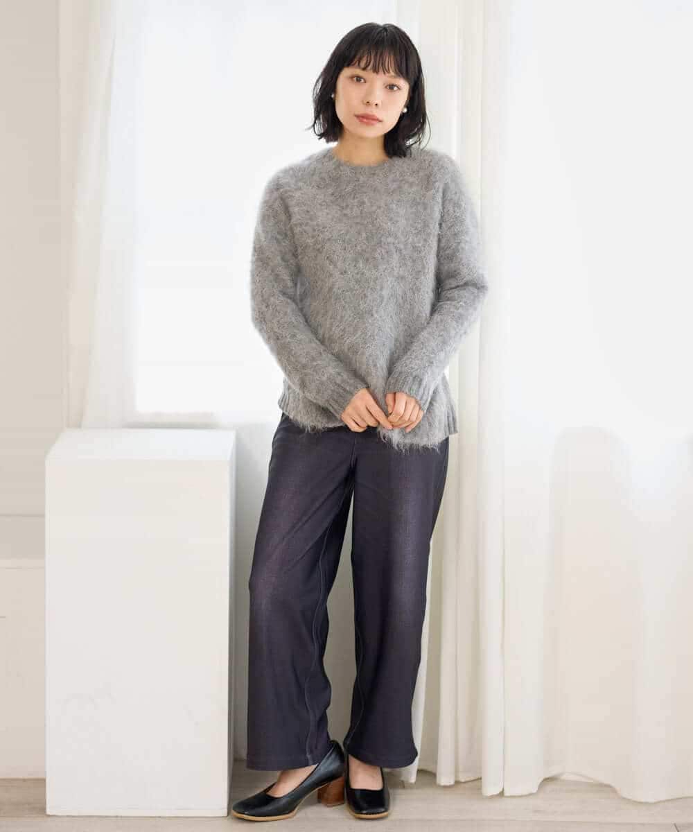 NHFAH36330 GIANNI LO GIUDICE(小さいサイズ)(メゾン ドゥ サンク) アルパカファーニット グレー