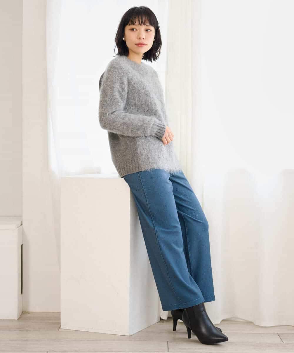 NHFAH36330 GIANNI LO GIUDICE(小さいサイズ)(メゾン ドゥ サンク) アルパカファーニット グレー