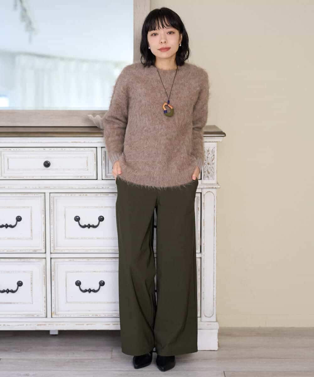 NHFAH36330 GIANNI LO GIUDICE(小さいサイズ)(メゾン ドゥ サンク) アルパカファーニット グレー