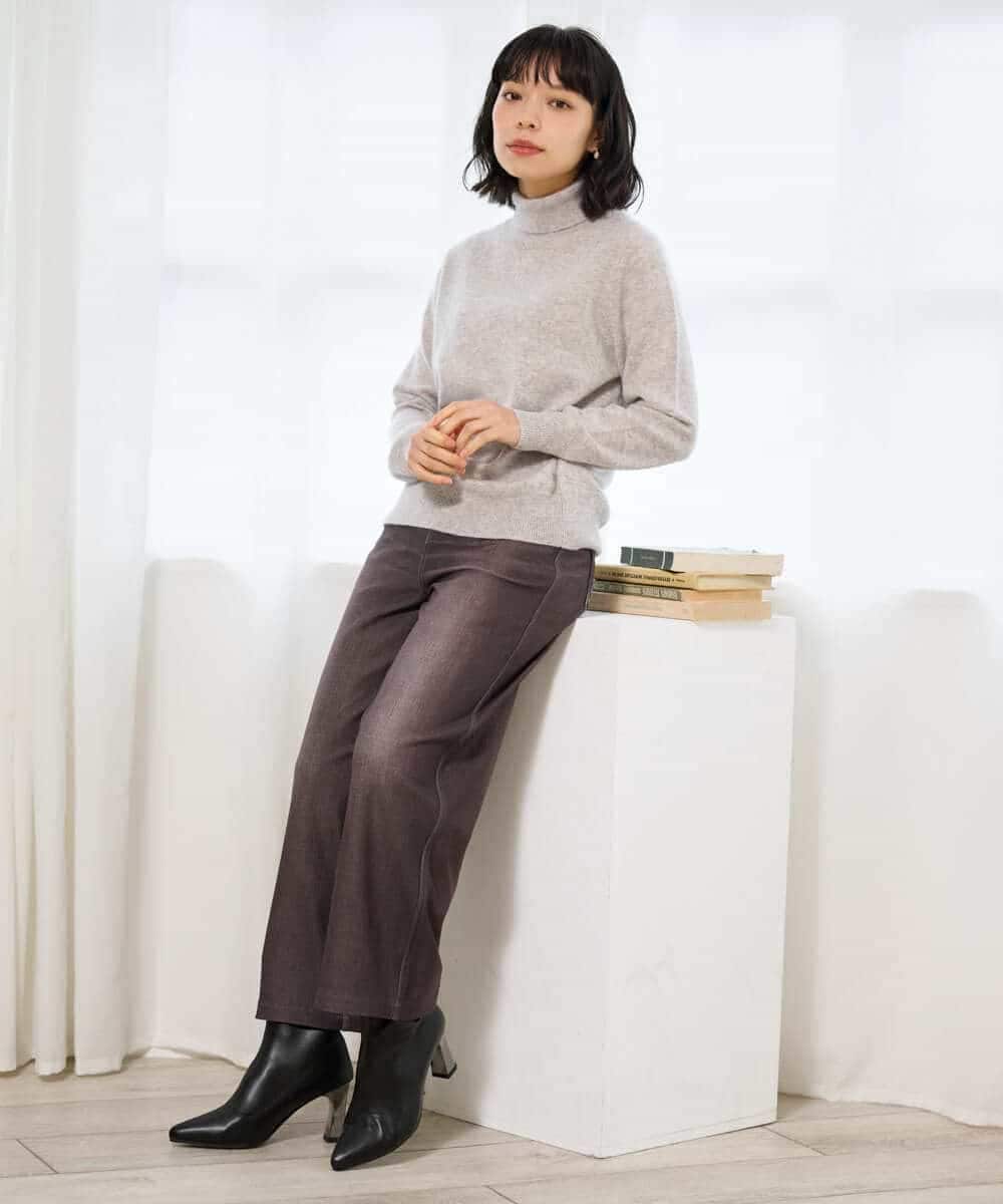 NHFAI87360 GIANNI LO GIUDICE(小さいサイズ)(メゾン ドゥ サンク) カシミヤハイネックニット ブラック