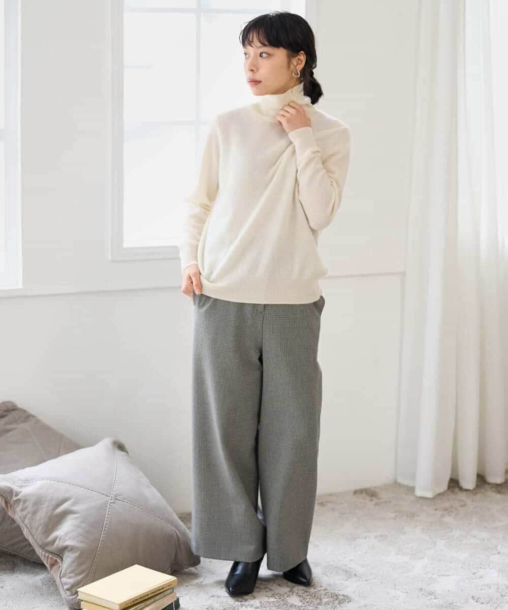 NHFAI87360 GIANNI LO GIUDICE(小さいサイズ)(メゾン ドゥ サンク) カシミヤハイネックニット ブラック