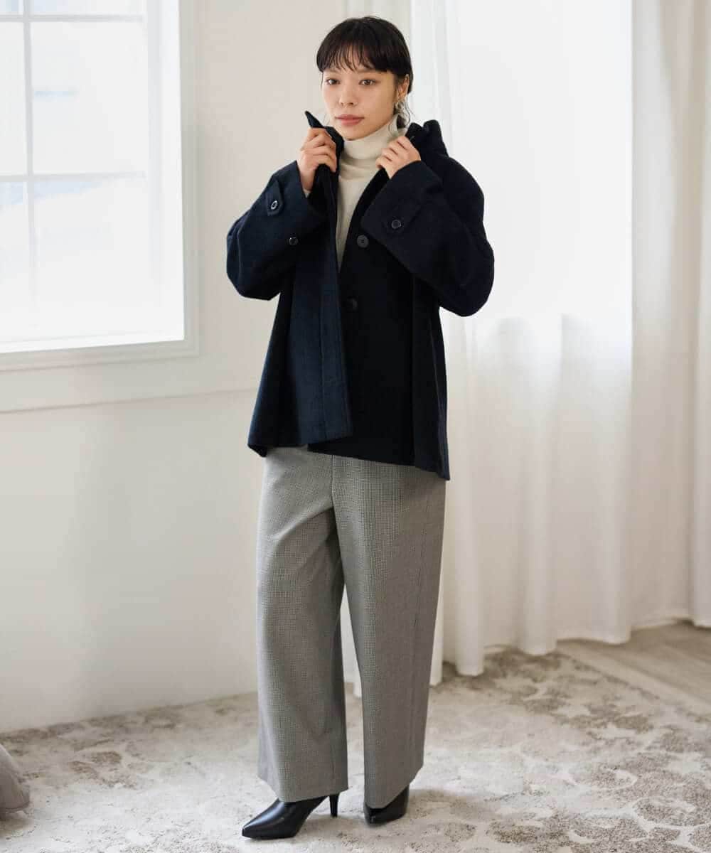NHFAI87360 GIANNI LO GIUDICE(小さいサイズ)(メゾン ドゥ サンク) カシミヤハイネックニット ブラック
