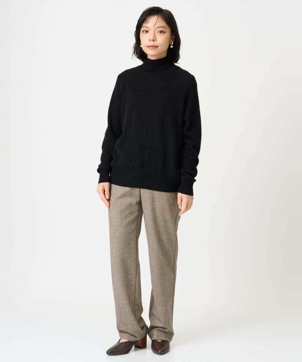 NHFAI87360 GIANNI LO GIUDICE(小さいサイズ)(メゾン ドゥ サンク) カシミヤハイネックニット ブラック