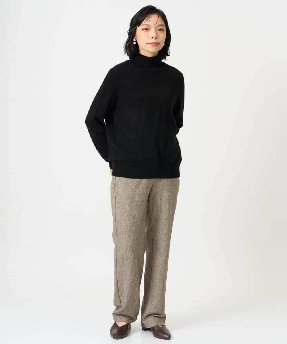 NHFAI87360 GIANNI LO GIUDICE(小さいサイズ)(メゾン ドゥ サンク) カシミヤハイネックニット ブラック