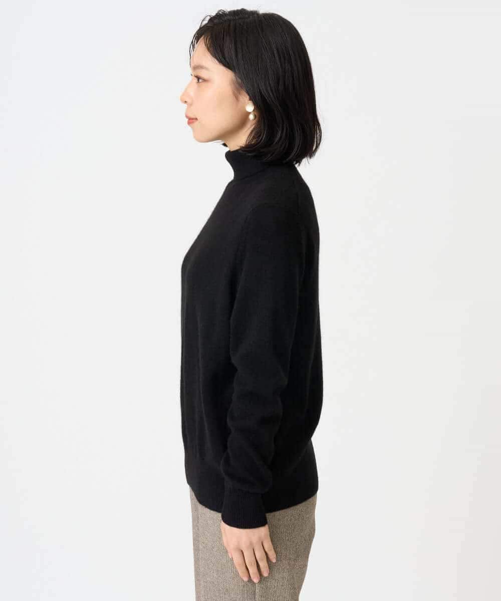 NHFAI87360 GIANNI LO GIUDICE(小さいサイズ)(メゾン ドゥ サンク) カシミヤハイネックニット ブラック