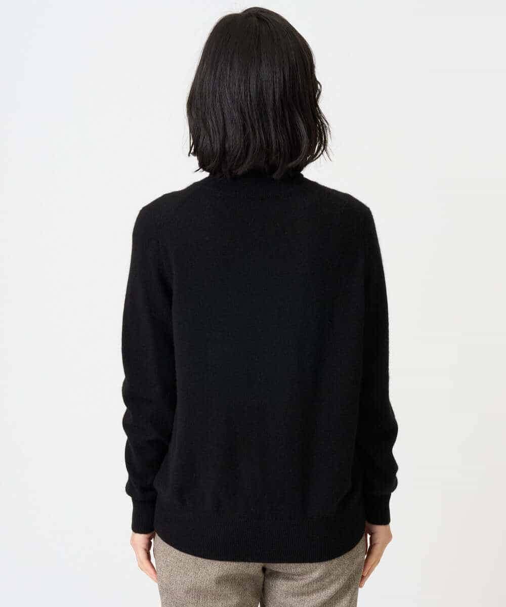 NHFAI87360 GIANNI LO GIUDICE(小さいサイズ)(メゾン ドゥ サンク) カシミヤハイネックニット ブラック