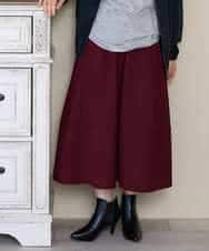 NHHAH36270 GIANNI LO GIUDICE(小さいサイズ)(メゾン ドゥ サンク) [日本製]2WAYツイル裏起毛スカート ボルドー