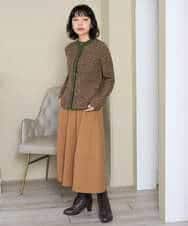 NHHAH36270 GIANNI LO GIUDICE(小さいサイズ)(メゾン ドゥ サンク) [日本製]2WAYツイル裏起毛スカート ベージュ