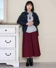 NHHAH36270 GIANNI LO GIUDICE(小さいサイズ)(メゾン ドゥ サンク) [日本製]2WAYツイル裏起毛スカート ベージュ