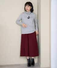 NHHAH36270 GIANNI LO GIUDICE(小さいサイズ)(メゾン ドゥ サンク) [日本製]2WAYツイル裏起毛スカート ベージュ