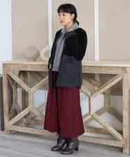 NHHAH36270 GIANNI LO GIUDICE(小さいサイズ)(メゾン ドゥ サンク) [日本製]2WAYツイル裏起毛スカート ベージュ