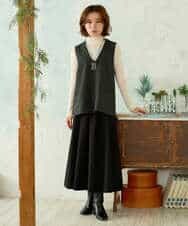NHHAI86290 GIANNI LO GIUDICE(小さいサイズ)(メゾン ドゥ サンク) [セットアップ対応]タックフレアースカート ベージュ