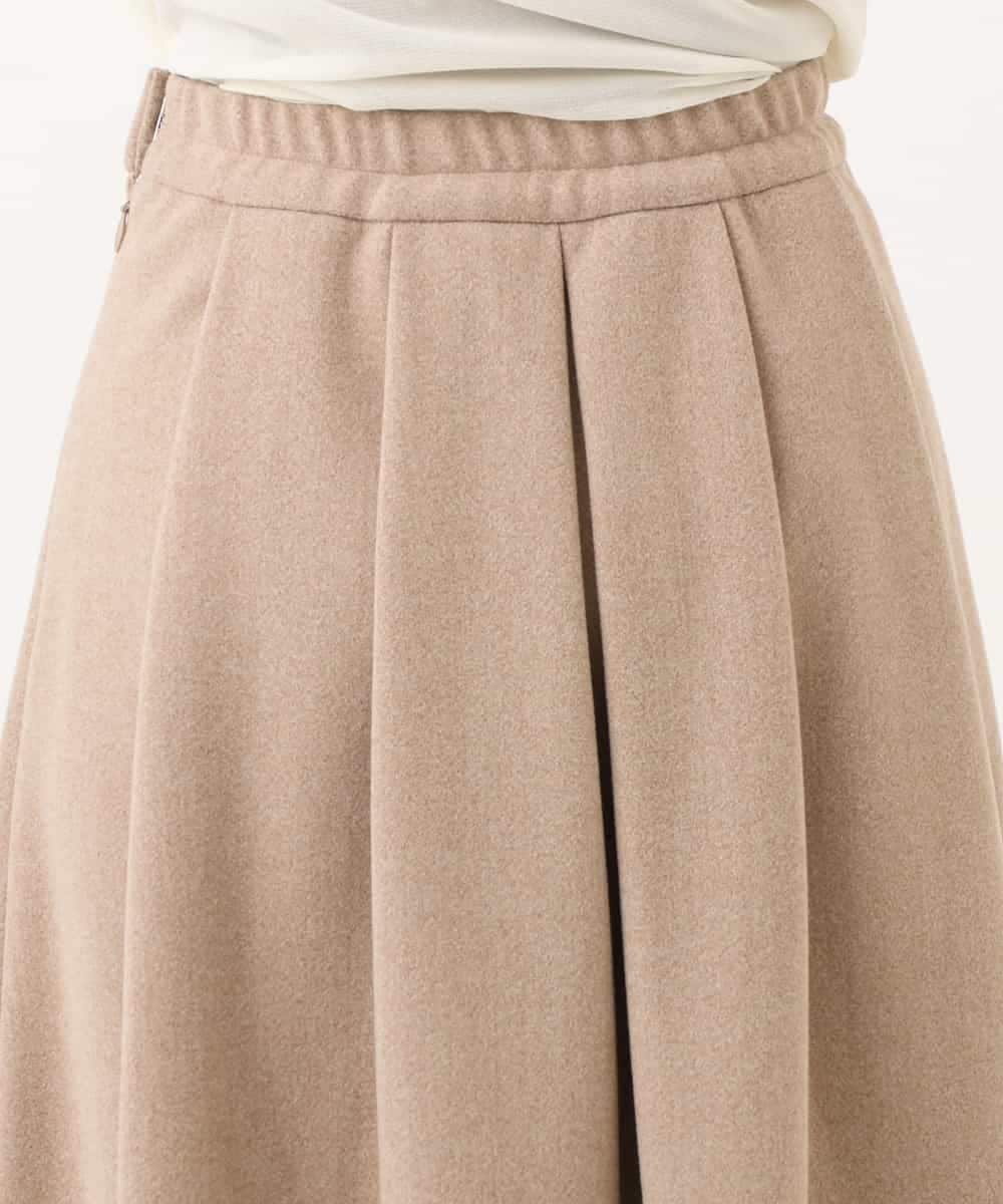 NHHAI86290 GIANNI LO GIUDICE(小さいサイズ)(メゾン ドゥ サンク) [セットアップ対応]タックフレアースカート ベージュ