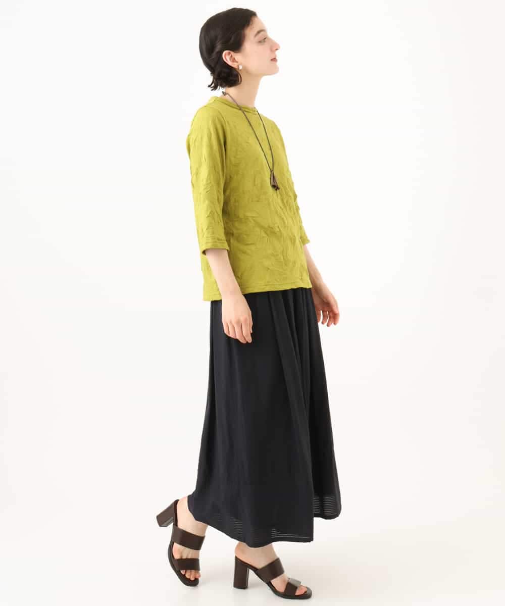 NHHHD05200 GIANNI LO GIUDICE(小さいサイズ)(メゾン ドゥ サンク) コットンシアサッカースカート グリーン
