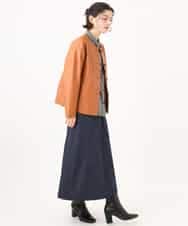 NHHJD14300 GIANNI LO GIUDICE(小さいサイズ)(メゾン ドゥ サンク) [セットアップ対応]デニムライクシャンブレースカート ネイビー