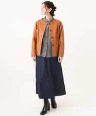 NHHJD14300 GIANNI LO GIUDICE(小さいサイズ)(メゾン ドゥ サンク) [セットアップ対応]デニムライクシャンブレースカート ネイビー