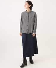 NHHJD14300 GIANNI LO GIUDICE(小さいサイズ)(メゾン ドゥ サンク) [セットアップ対応]デニムライクシャンブレースカート ネイビー