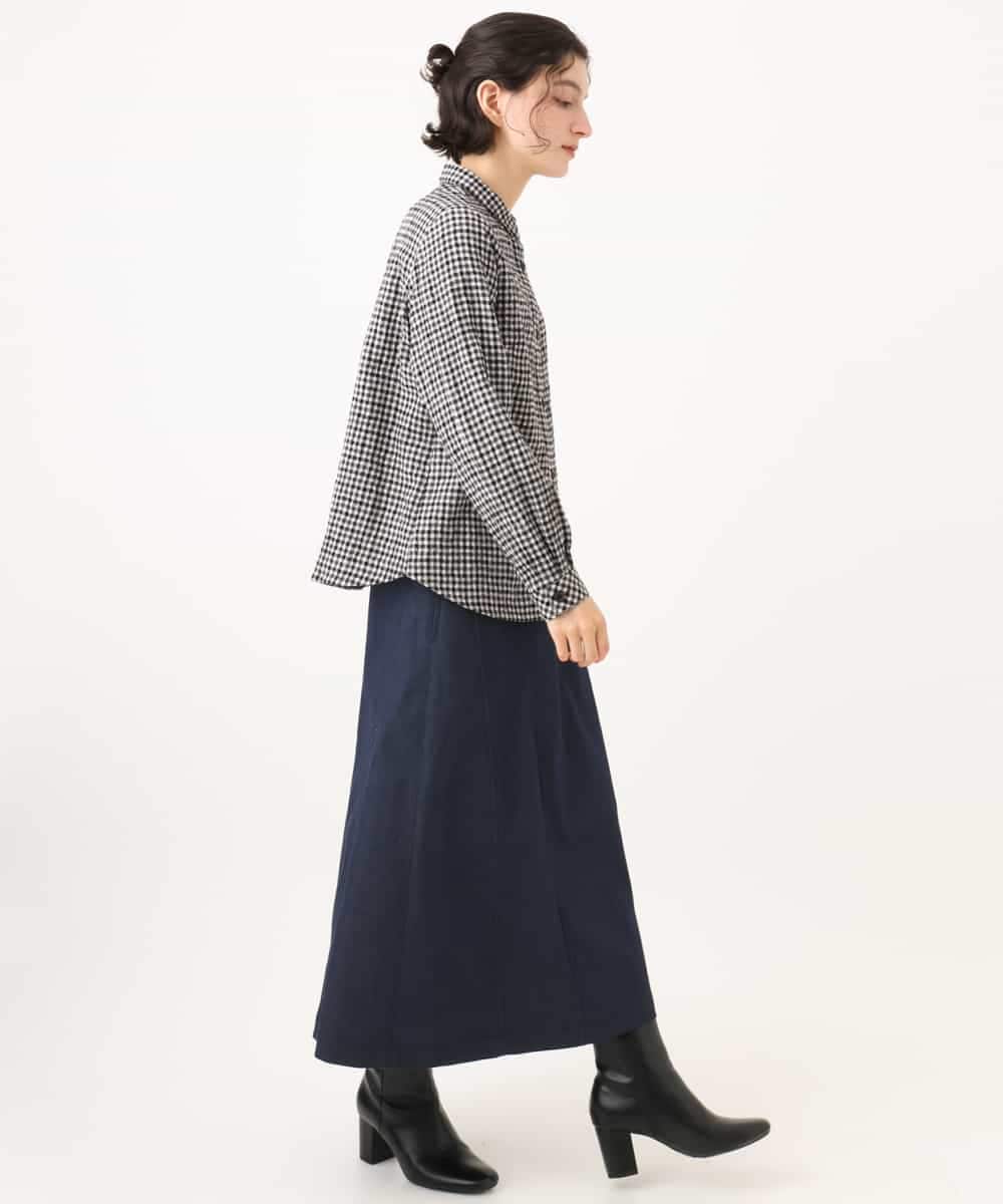 NHHJD14300 GIANNI LO GIUDICE(小さいサイズ)(メゾン ドゥ サンク) [セットアップ対応]デニムライクシャンブレースカート ネイビー