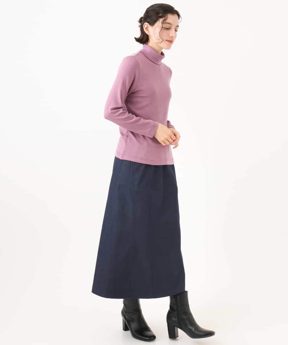 NHHJD14300 GIANNI LO GIUDICE(小さいサイズ)(メゾン ドゥ サンク) [セットアップ対応]デニムライクシャンブレースカート ネイビー