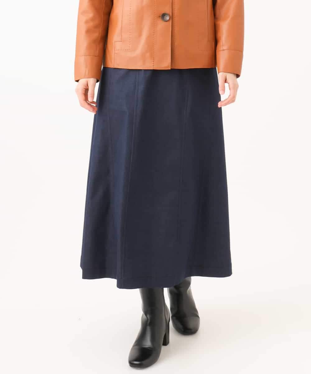 NHHJD14300 GIANNI LO GIUDICE(小さいサイズ)(メゾン ドゥ サンク) [セットアップ対応]デニムライクシャンブレースカート ネイビー