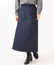 NHHJD14300 GIANNI LO GIUDICE(小さいサイズ)(メゾン ドゥ サンク) [セットアップ対応]デニムライクシャンブレースカート ネイビー
