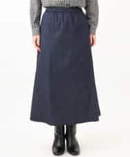 NHHJD14300 GIANNI LO GIUDICE(小さいサイズ)(メゾン ドゥ サンク) [セットアップ対応]デニムライクシャンブレースカート ネイビー