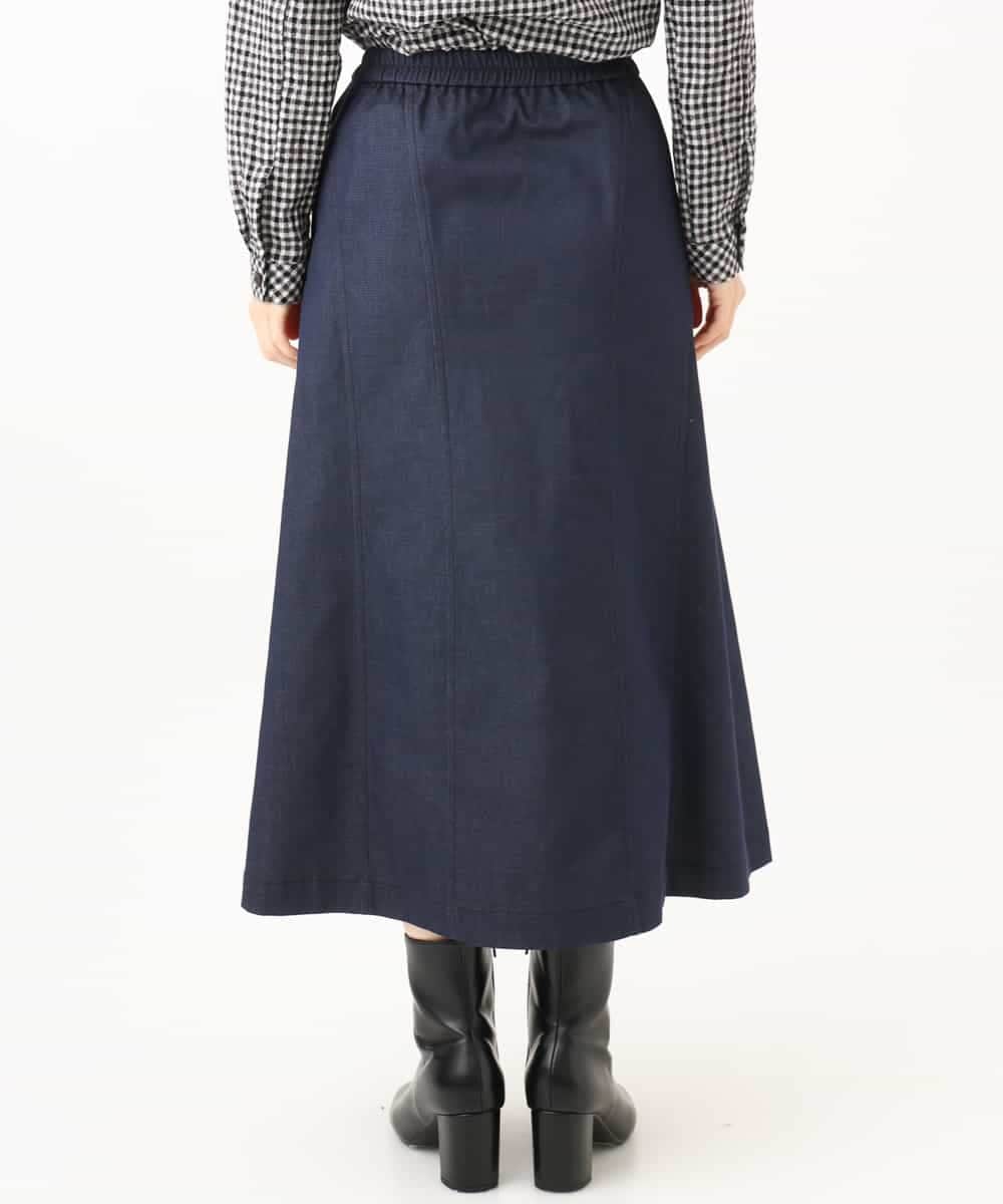 NHHJD14300 GIANNI LO GIUDICE(小さいサイズ)(メゾン ドゥ サンク) [セットアップ対応]デニムライクシャンブレースカート ネイビー