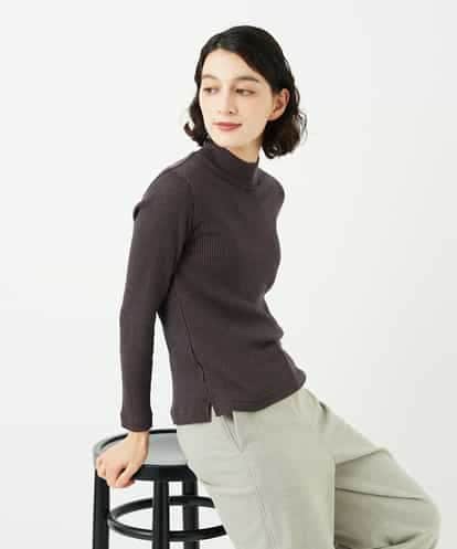NHKAF86090 GIANNI LO GIUDICE(小さいサイズ) エアーコットンストライプ柄ハイネックカットソー