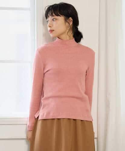 NHKAI86090 GIANNI LO GIUDICE(小さいサイズ) エアーコットンストライプ柄ハイネックカットソー