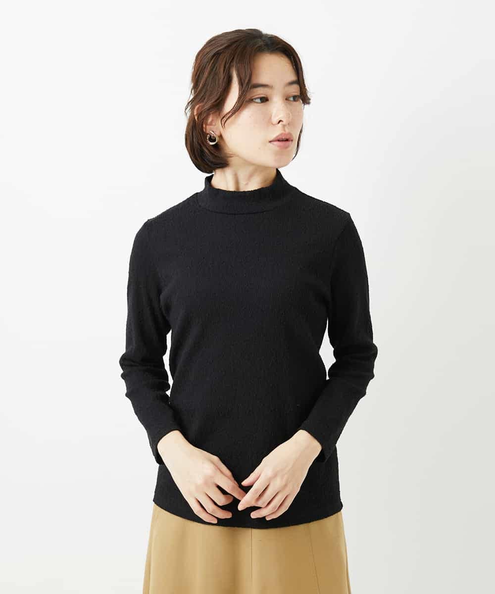 NHKGF80180 GIANNI LO GIUDICE(小さいサイズ)(メゾン ドゥ サンク) メッシュレースハイネックプルオーバー ブラック