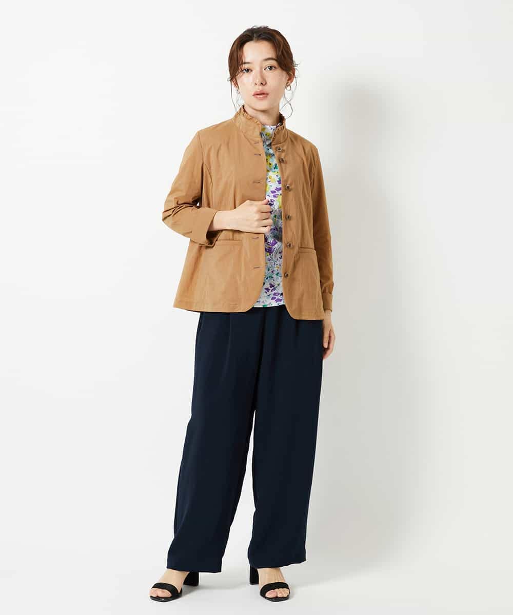 NHKGF96150 GIANNI LO GIUDICE(小さいサイズ)(メゾン ドゥ サンク) 水彩フラワープリントTシャツ ラベンダー