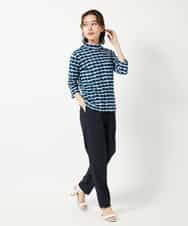 NHKHF92230 GIANNI LO GIUDICE(小さいサイズ)(メゾン ドゥ サンク) [日本製]イレギュラードットプリントカットソー ネイビー