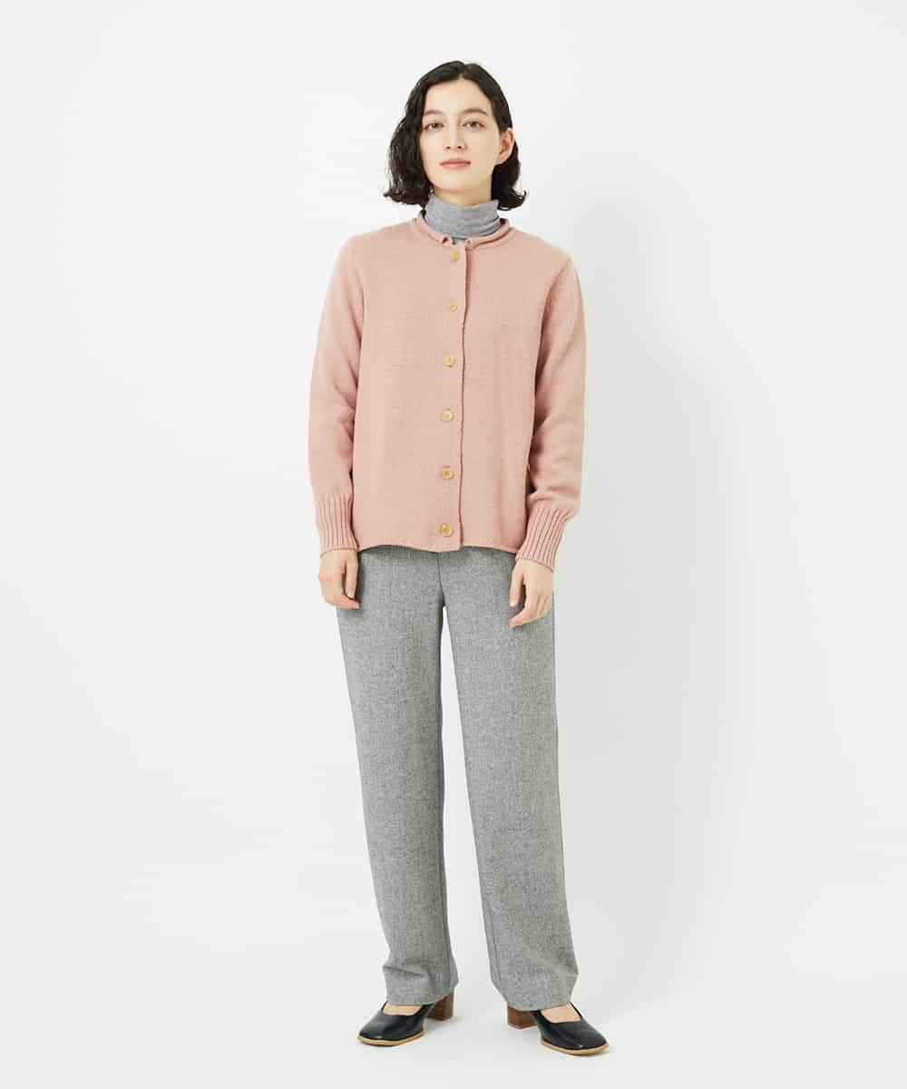 NHLAF85200 GIANNI LO GIUDICE(小さいサイズ)(メゾン ドゥ サンク) [4サイズ展開]ウォッシャブルツイードストレートパンツ ライトグレー