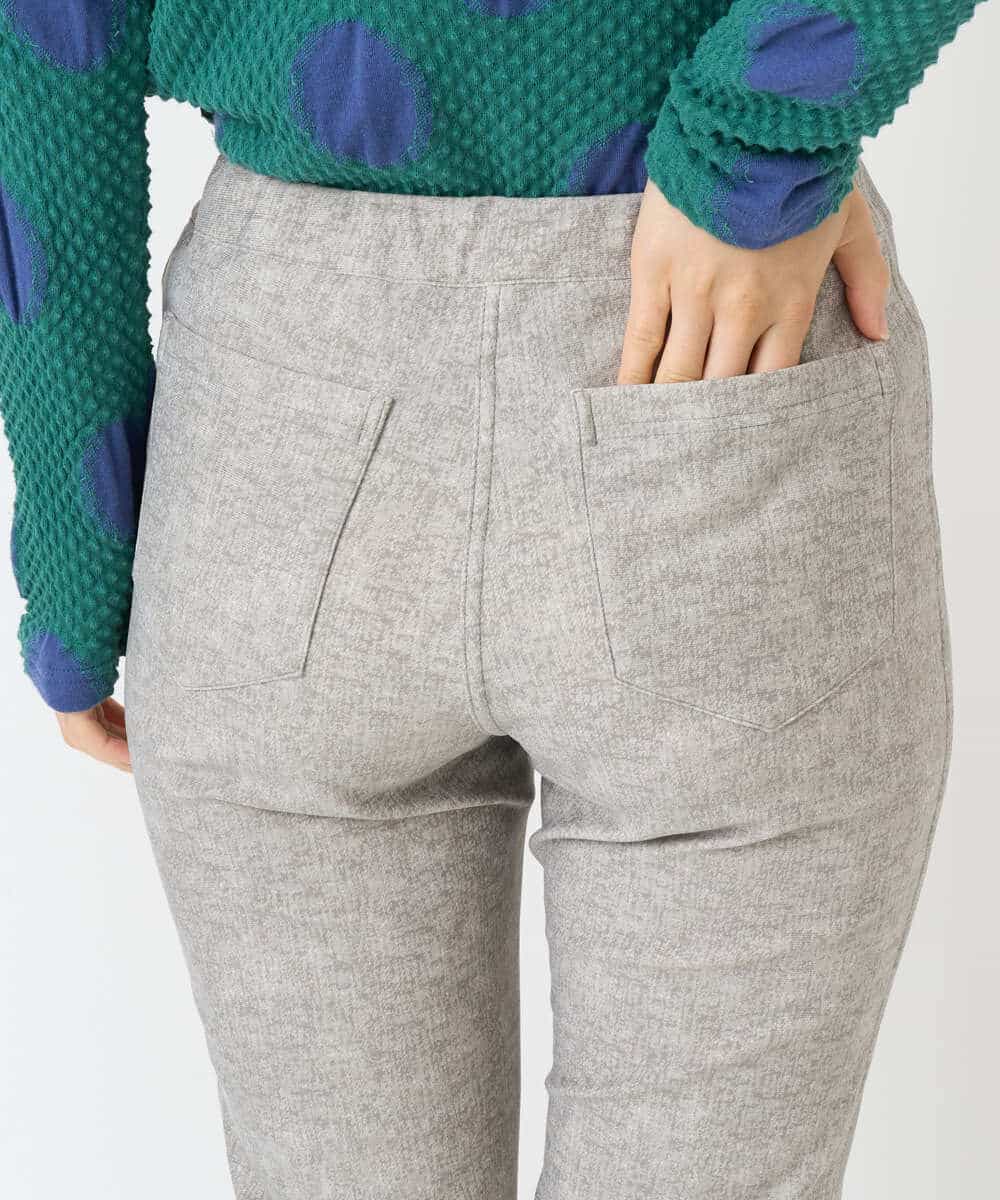 NHLAF87180 GIANNI LO GIUDICE(小さいサイズ)(メゾン ドゥ サンク) デニムプリントハイテンションストレッチパンツ ライトグレー