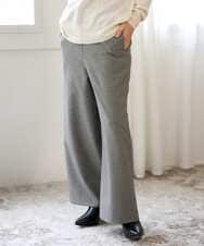 NHLAI89210 GIANNI LO GIUDICE(小さいサイズ)(メゾン ドゥ サンク) [セットアップ対応]チェック柄ワイドストレートパンツ グレー
