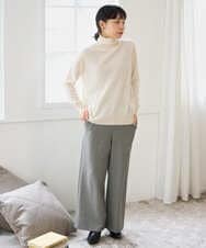 NHLAI89210 GIANNI LO GIUDICE(小さいサイズ)(メゾン ドゥ サンク) [セットアップ対応]チェック柄ワイドストレートパンツ グレー