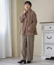 NHLAI89210 GIANNI LO GIUDICE(小さいサイズ)(メゾン ドゥ サンク) [セットアップ対応]チェック柄ワイドストレートパンツ グレー