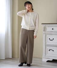 NHLAI89210 GIANNI LO GIUDICE(小さいサイズ)(メゾン ドゥ サンク) [セットアップ対応]チェック柄ワイドストレートパンツ グレー