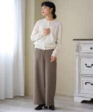 NHLAI89210 GIANNI LO GIUDICE(小さいサイズ)(メゾン ドゥ サンク) [セットアップ対応]チェック柄ワイドストレートパンツ グレー